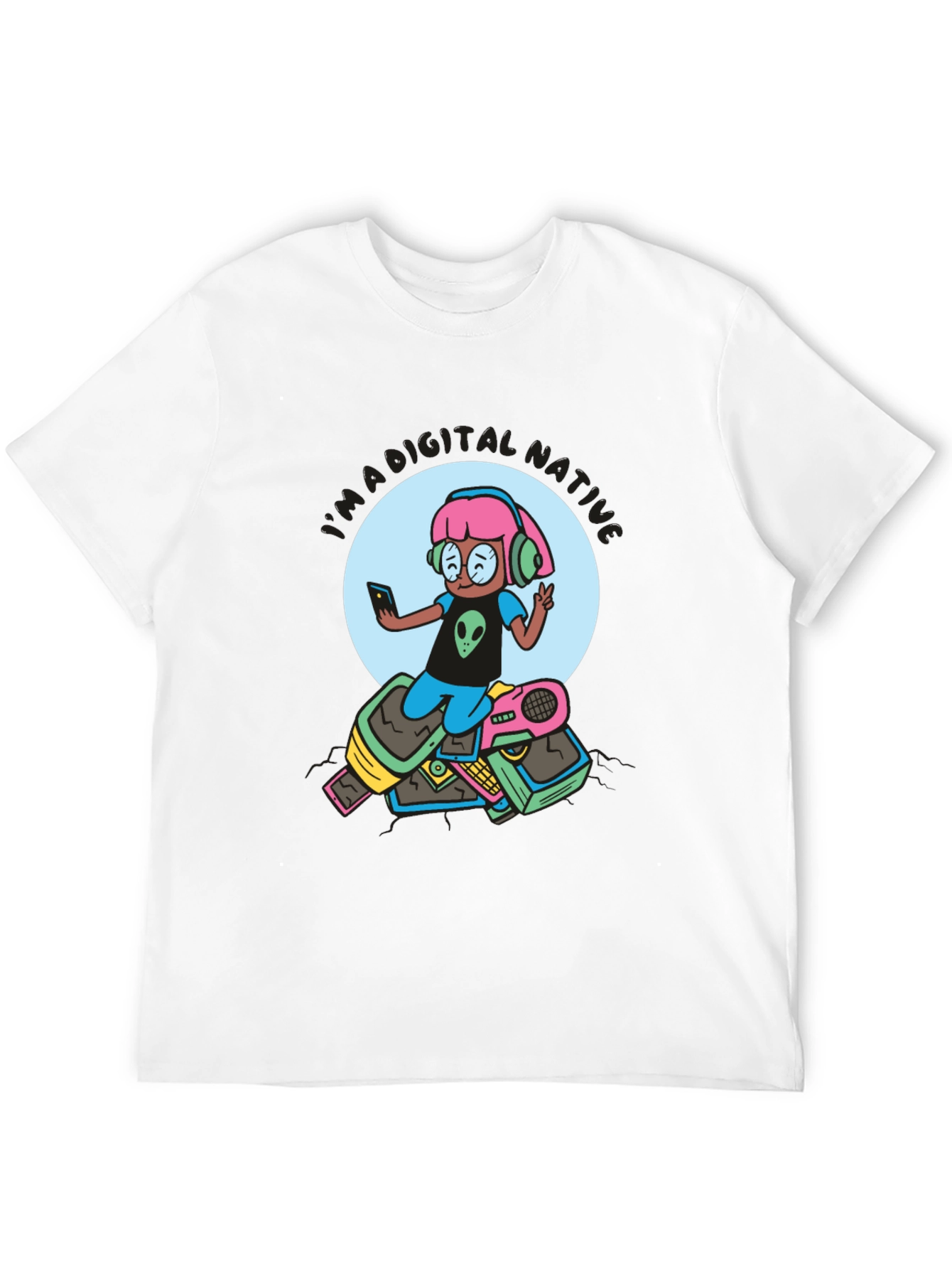 Digital Native Graphic Tee - Retro Tech Fun