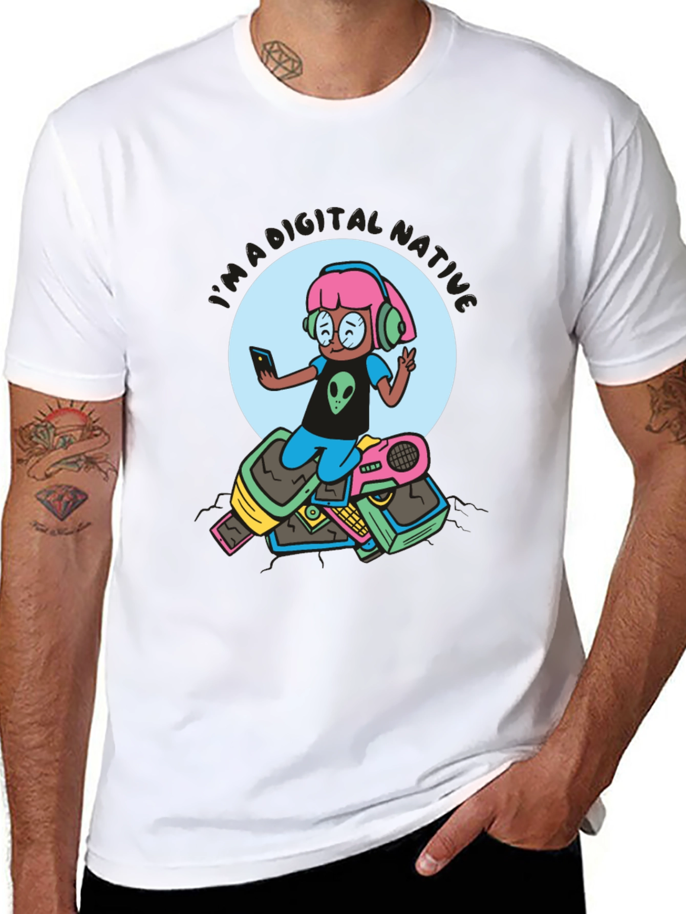 Digital Native Graphic Tee - Retro Tech Fun