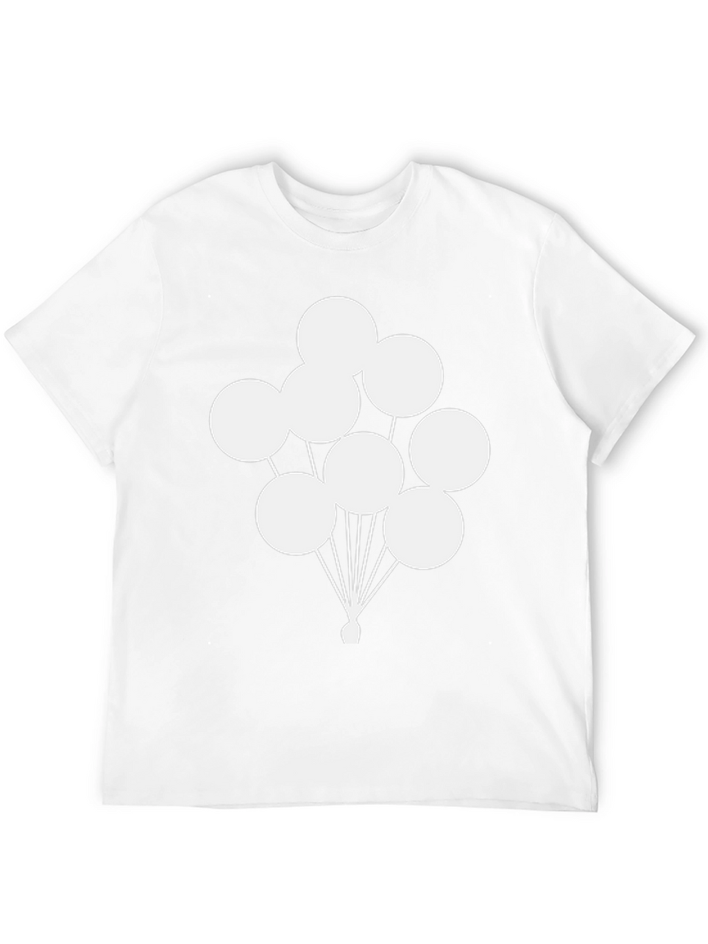 Black T-Shirt with Balloon Graphic Print