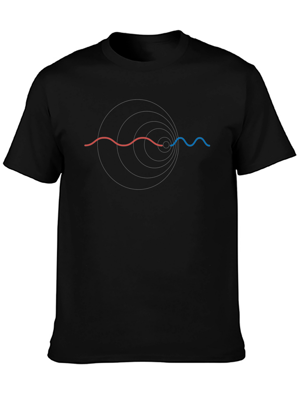 Physics Wave Black T-Shirt
