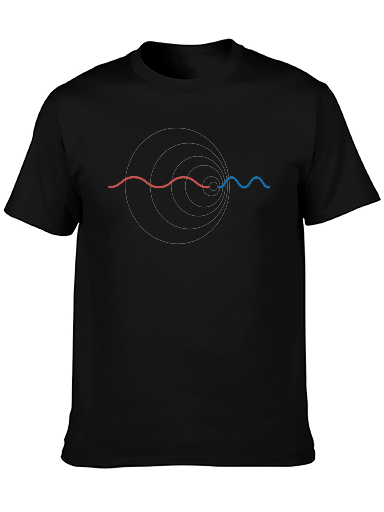 Physics Wave Black T-Shirt
