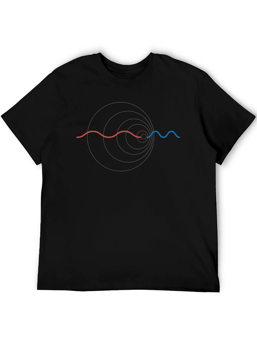 Physics Wave Black T-Shirt