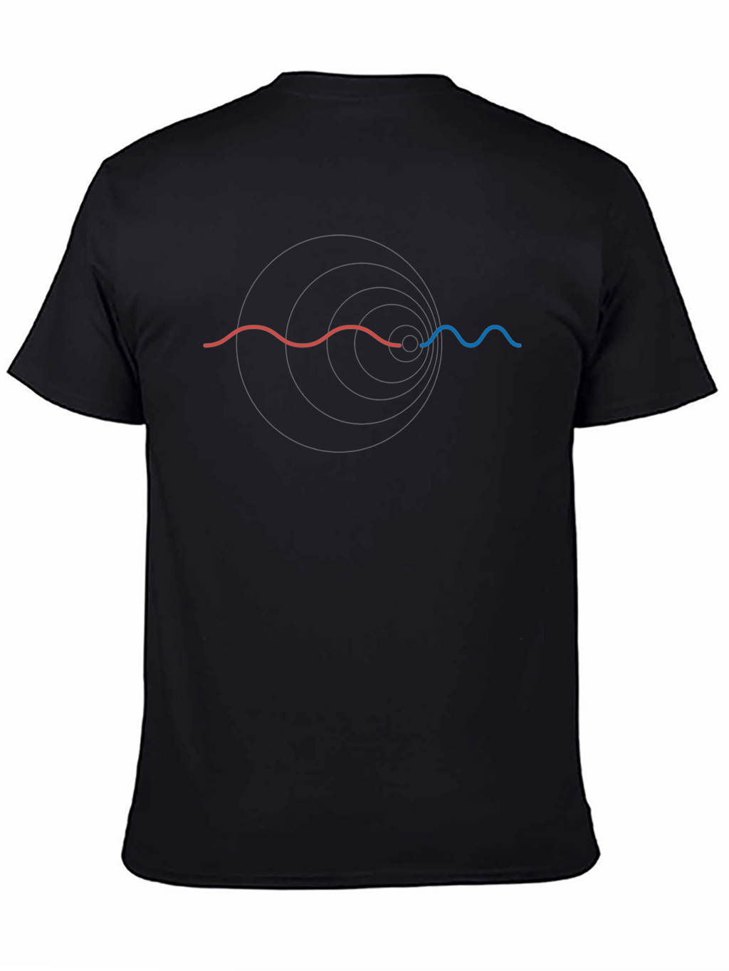 Physics Wave Black T-Shirt