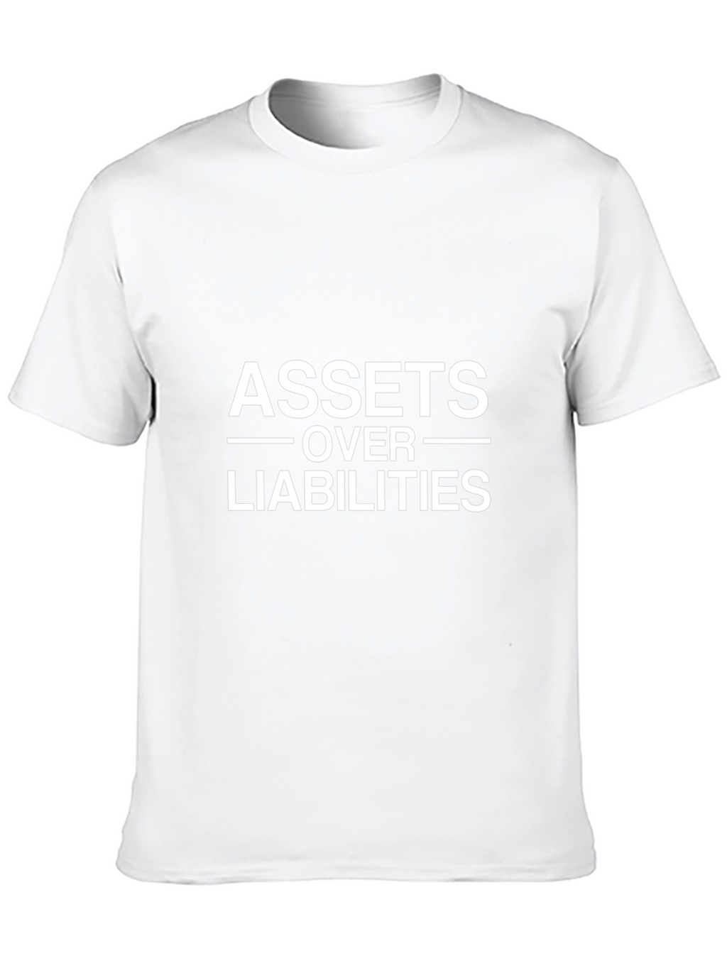 Assets Over Liabilities Black Graphic Tee