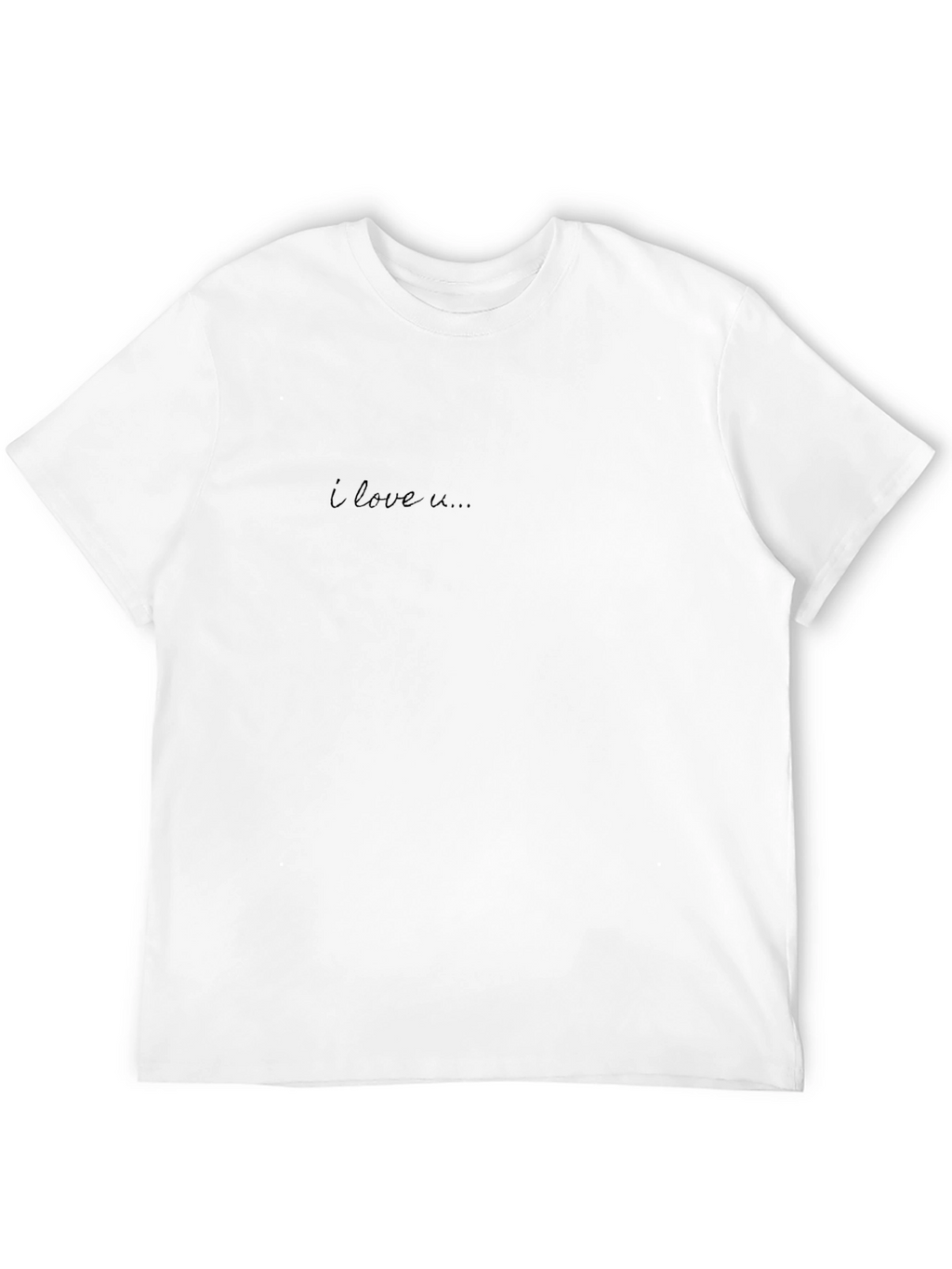 Minimalist I Love U Black T-Shirt