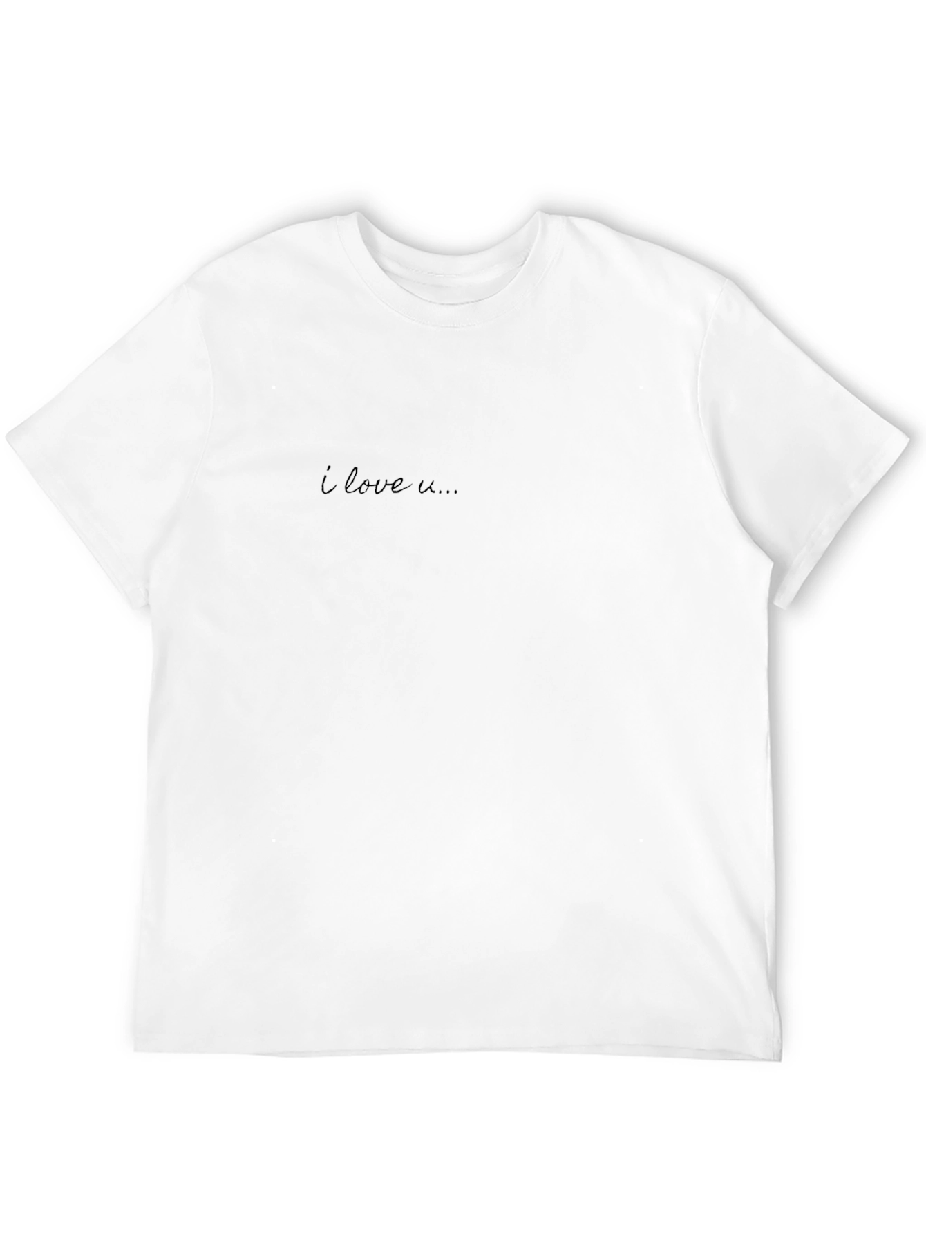 Minimalist I Love U Black T-Shirt