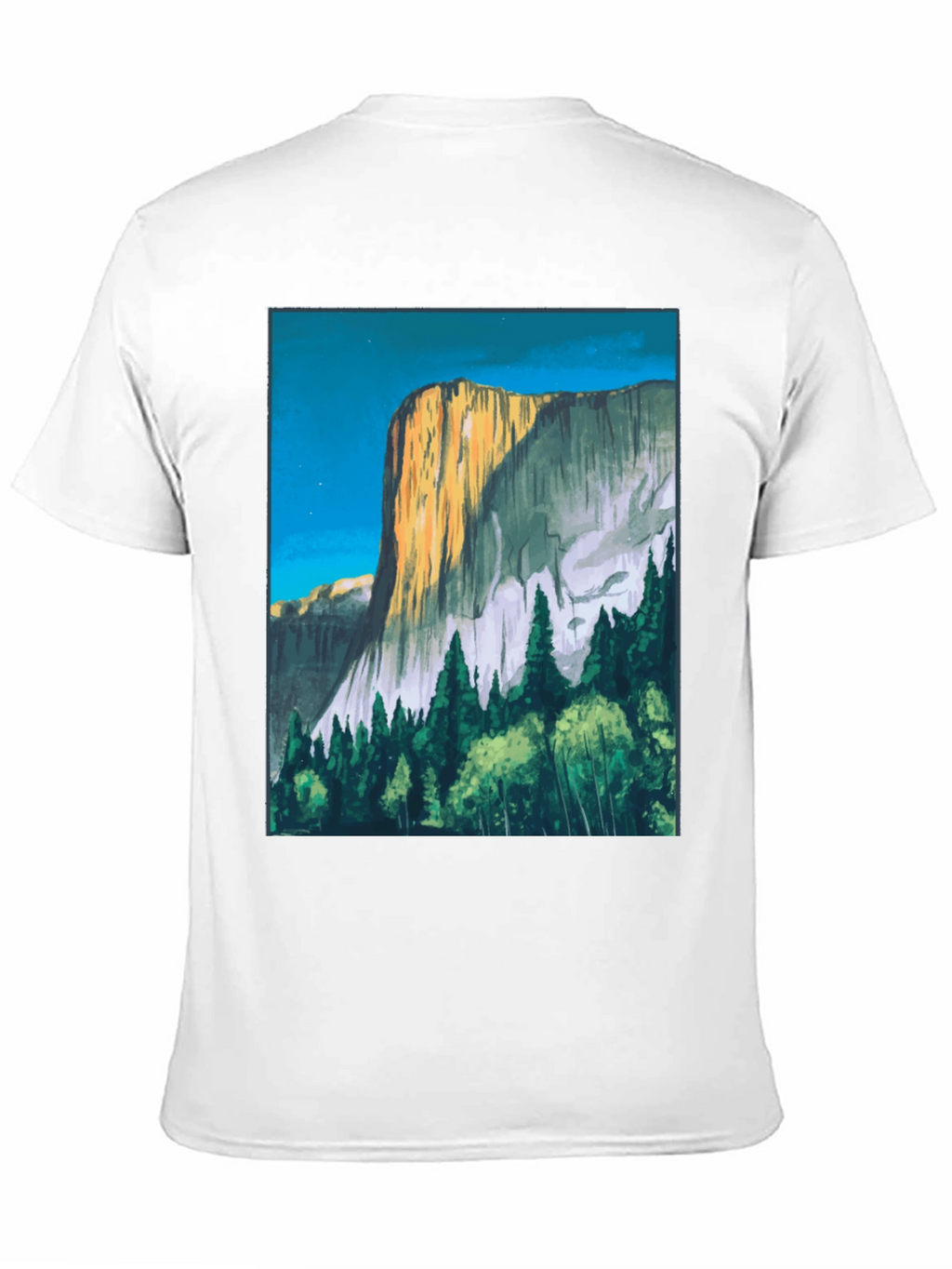 Mountain Vista Graphic Tee - Black Cotton T-Shirt